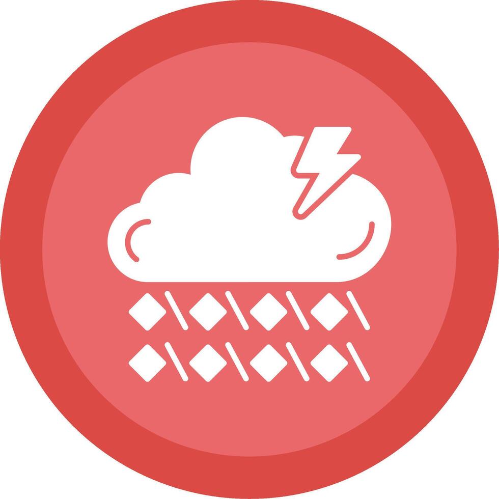 Hail Glyph Multi Circle Icon vector