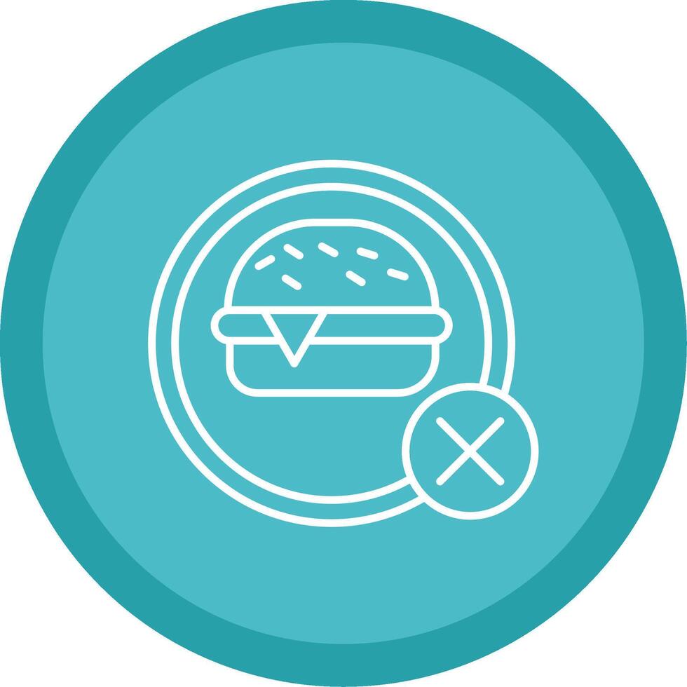 No Food Line Multi Circle Icon vector