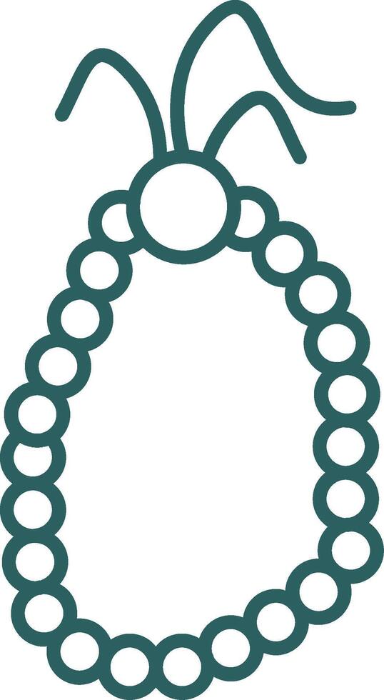 Prayer Beads Line Gradient Round Corner Icon vector