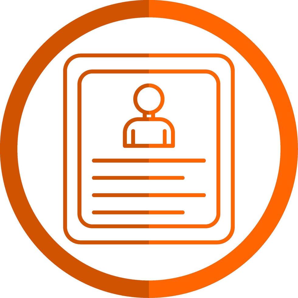 Curriculum Vitae Line Orange Circle Icon vector