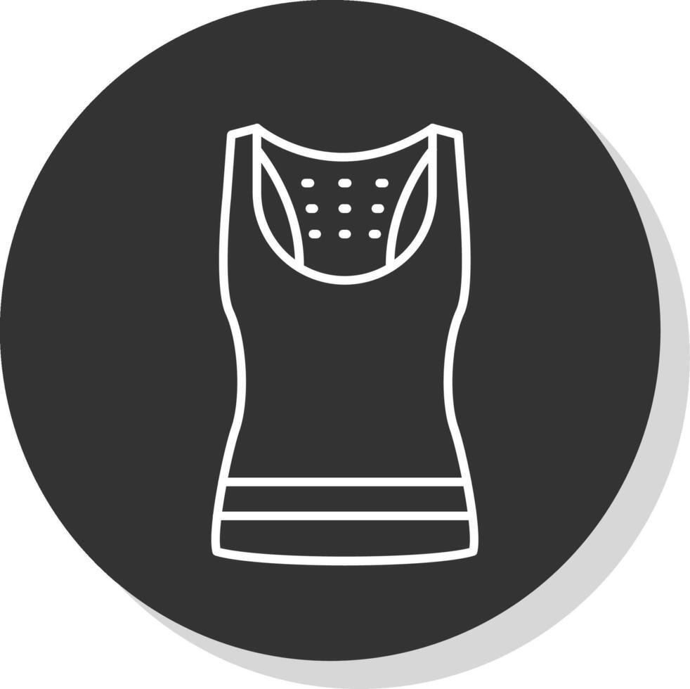 Tank Top Line Grey Circle Icon vector