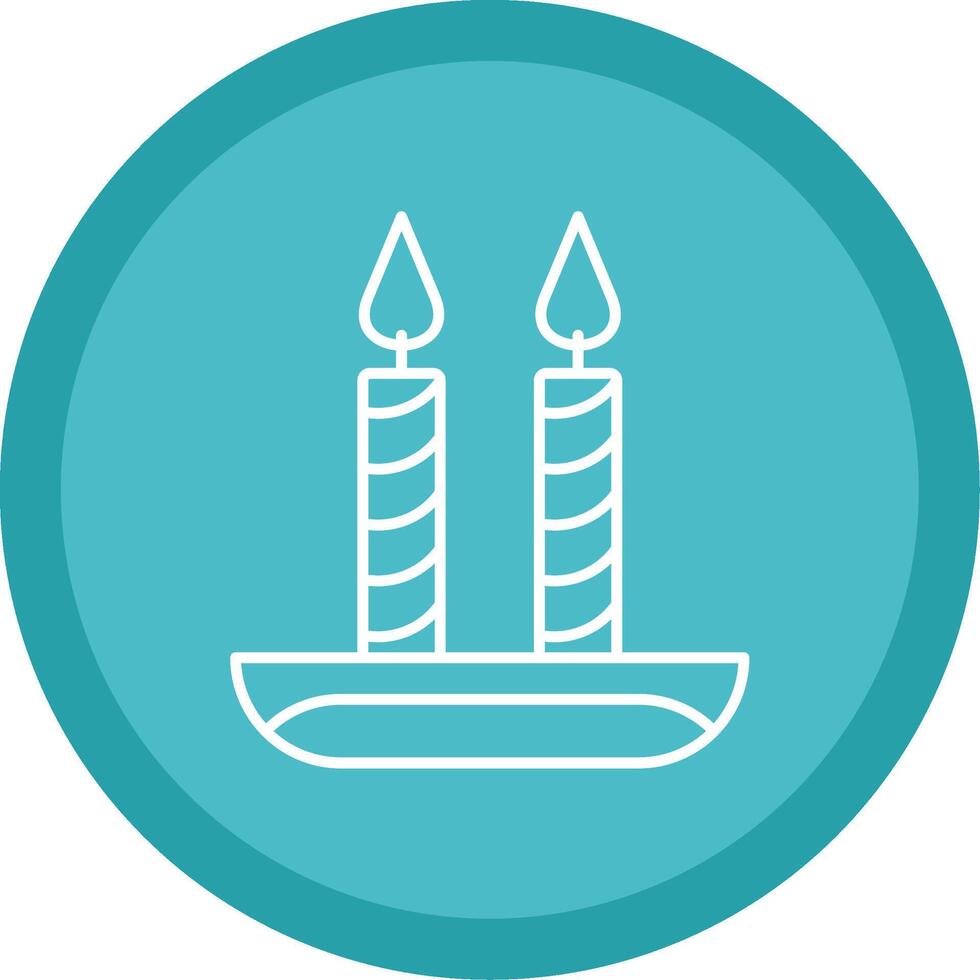 Candle Line Multi Circle Icon vector