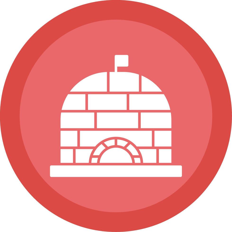 Igloo Glyph Multi Circle Icon vector