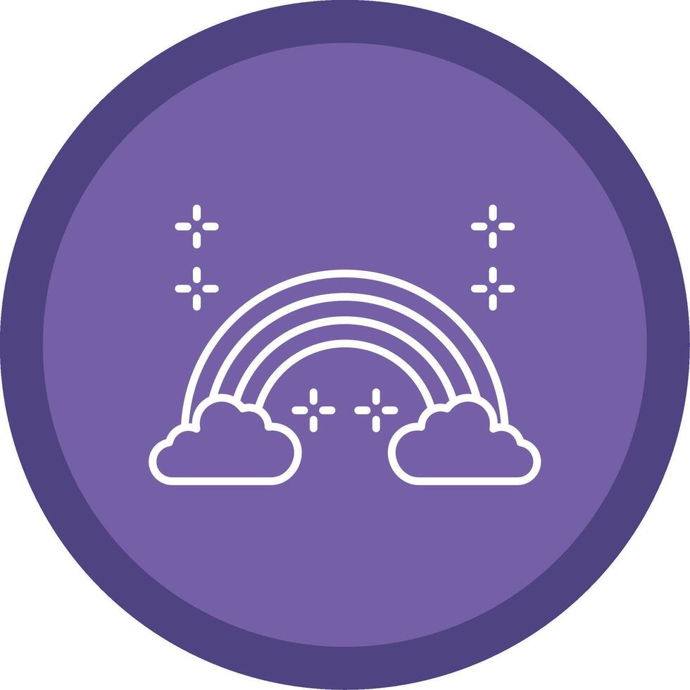 Rainbow Line Multi Circle Icon vector