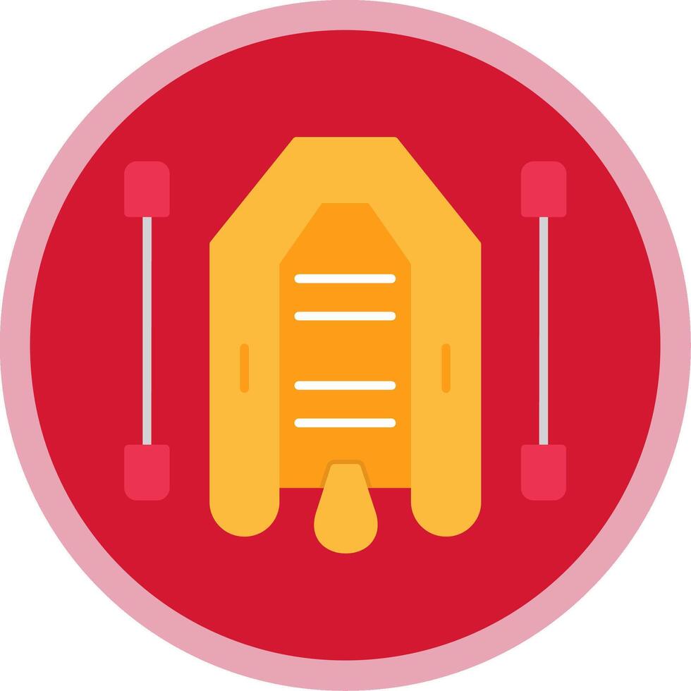 Raft Flat Multi Circle Icon vector