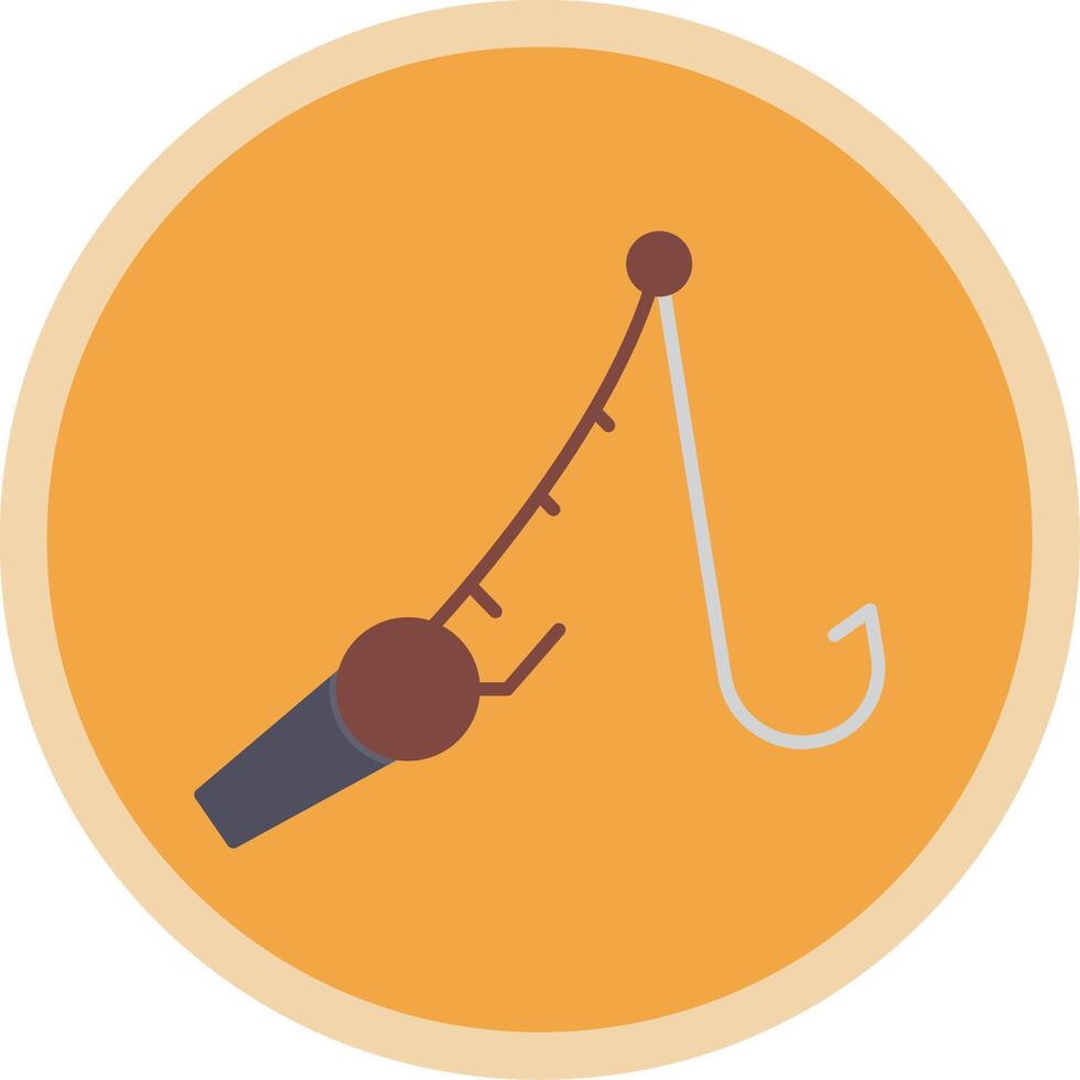 Fishing Flat Multi Circle Icon vector