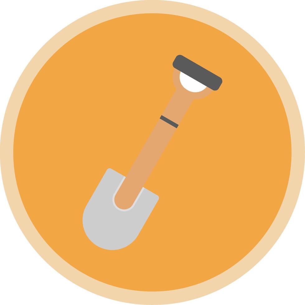 Shovel Flat Multi Circle Icon vector