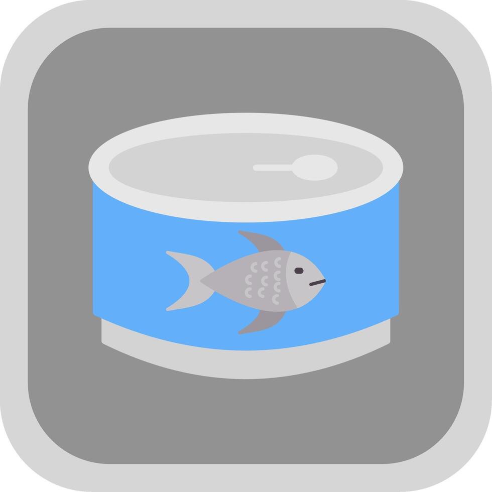 Tuna Flat Round Corner Icon vector