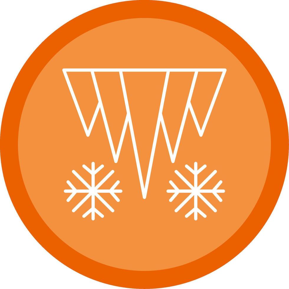 Icicle Line Multi Circle Icon vector