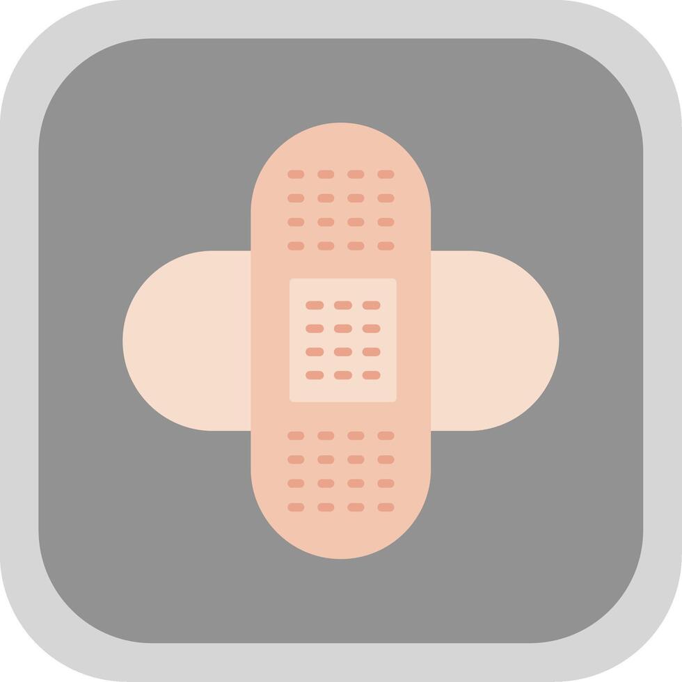 Bandages Flat Round Corner Icon vector