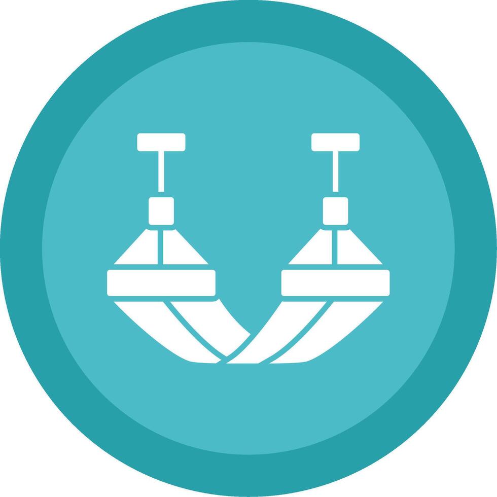 Hammock Glyph Multi Circle Icon vector