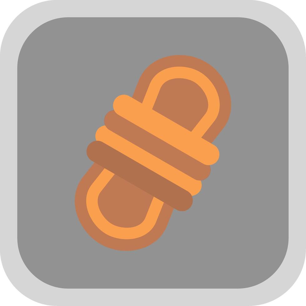 Rope Flat Round Corner Icon vector