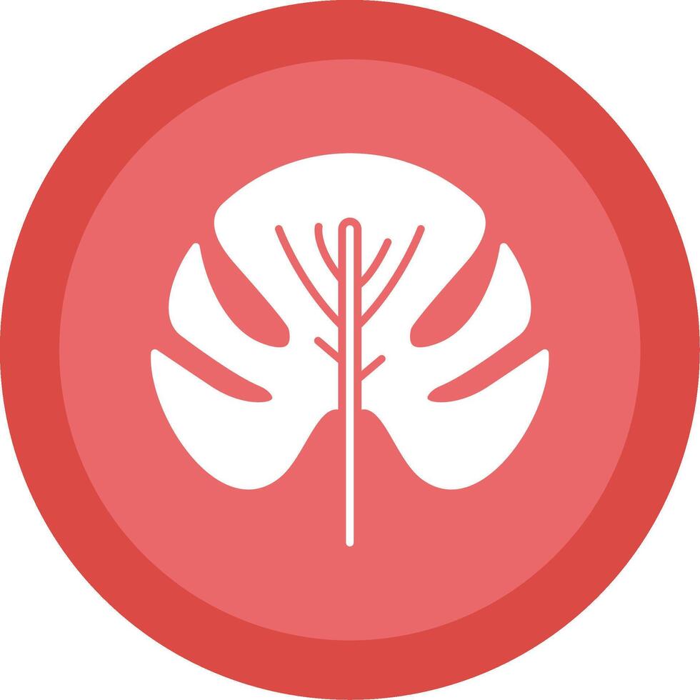 Monstera Glyph Multi Circle Icon vector