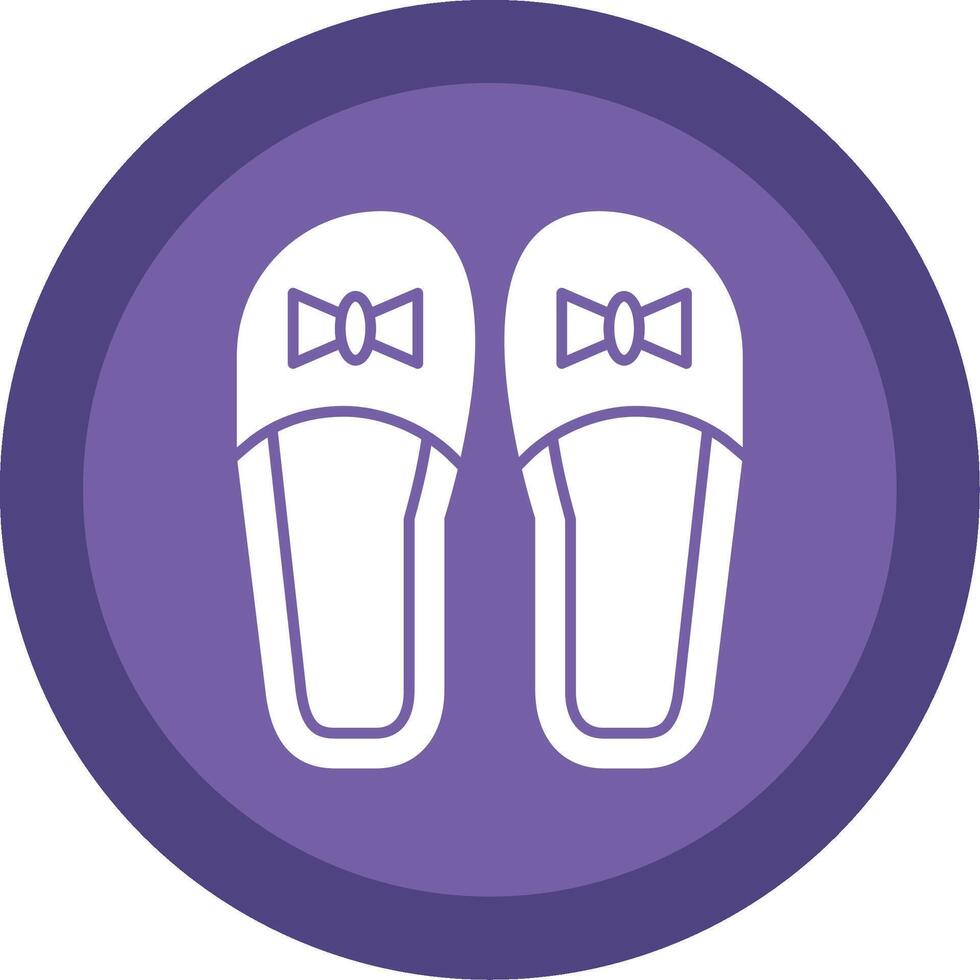 Slippers Glyph Multi Circle Icon vector