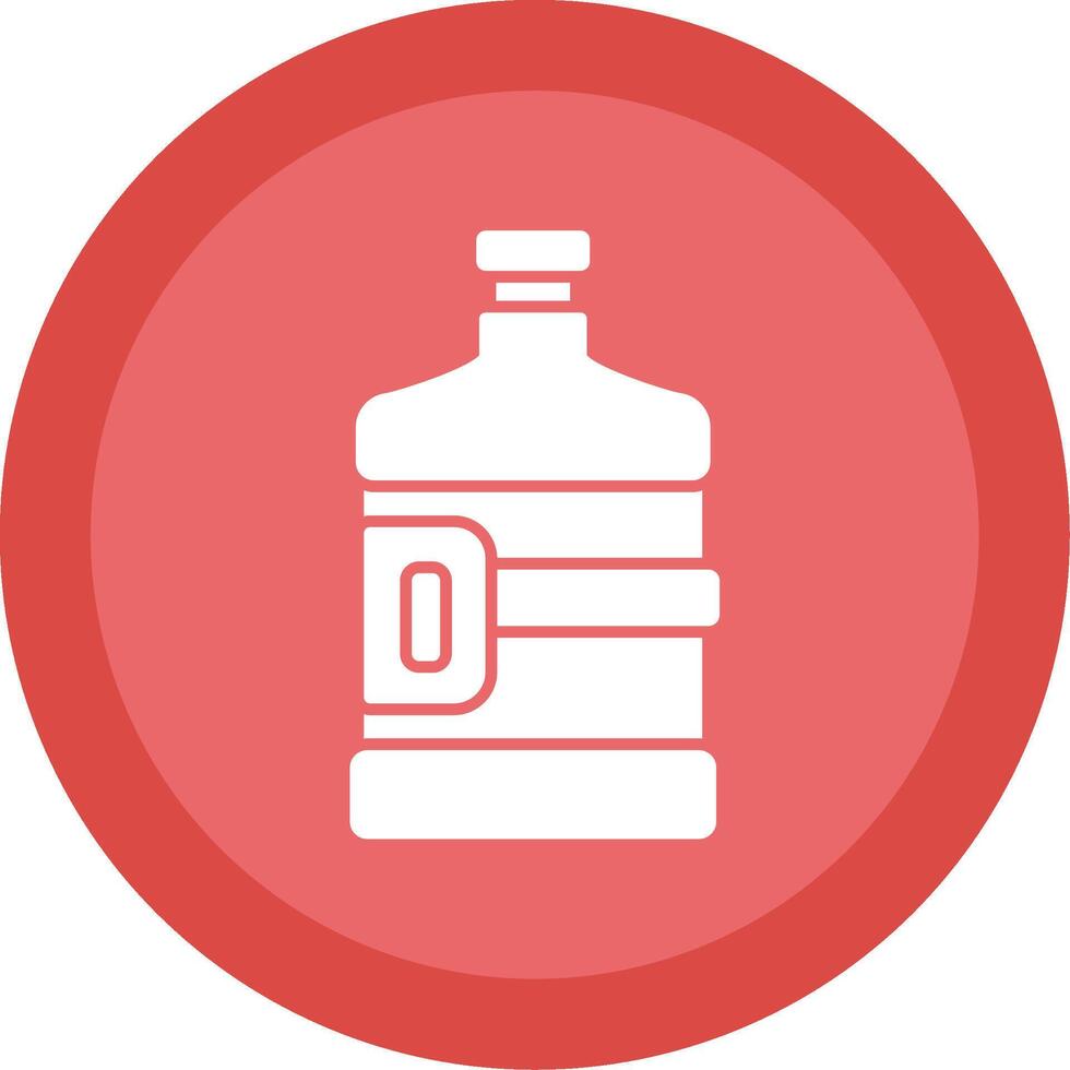 Water Flask Glyph Multi Circle Icon vector