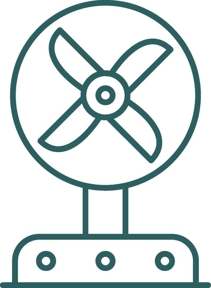 Fan Line Gradient Round Corner Icon vector