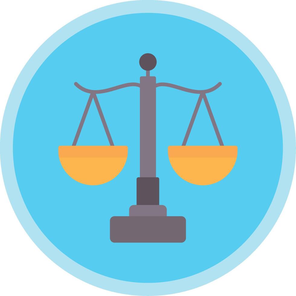 Law Flat Multi Circle Icon vector