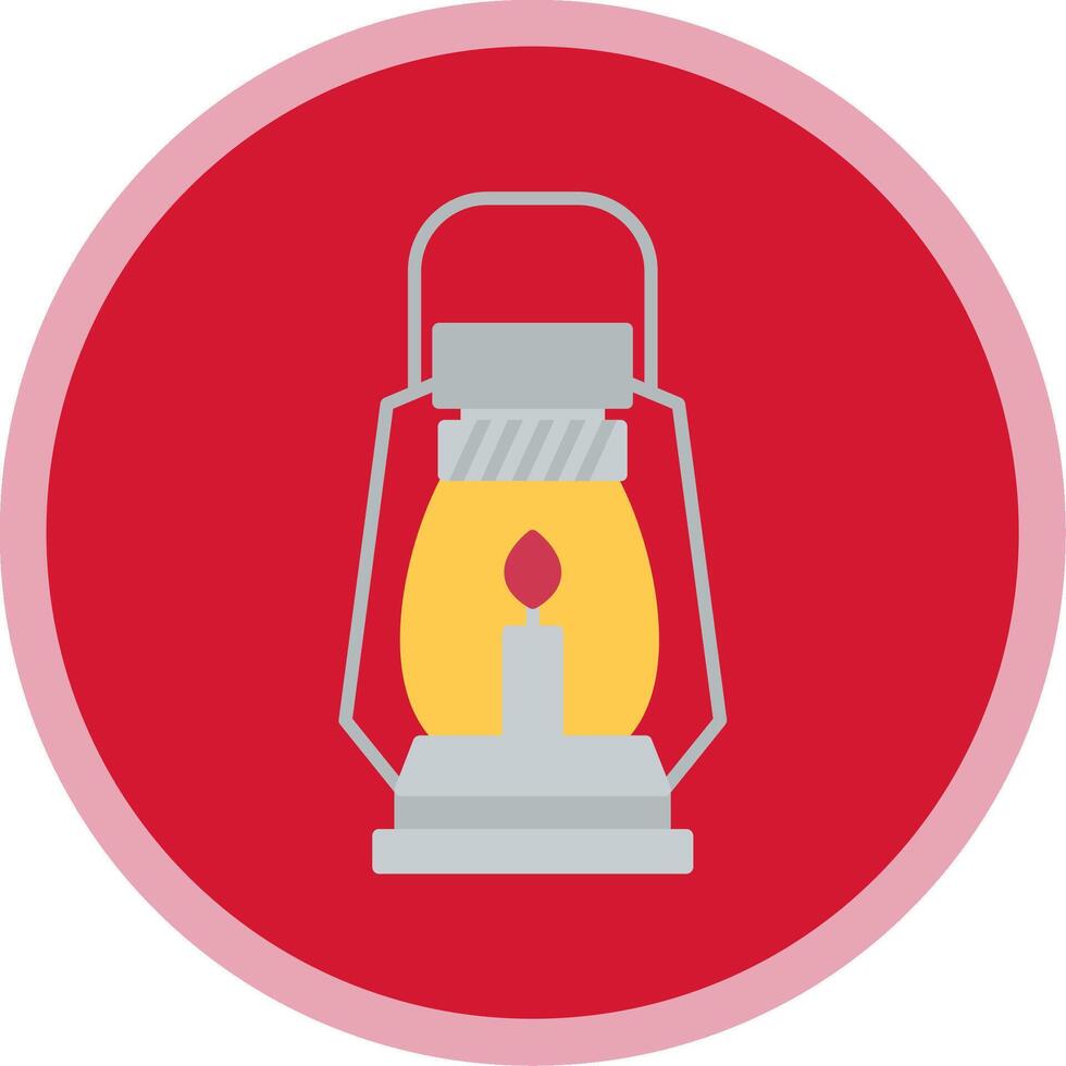 Gas Lamp Flat Multi Circle Icon vector