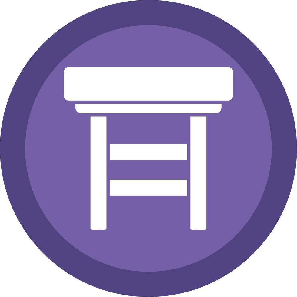 Stool Glyph Multi Circle Icon vector