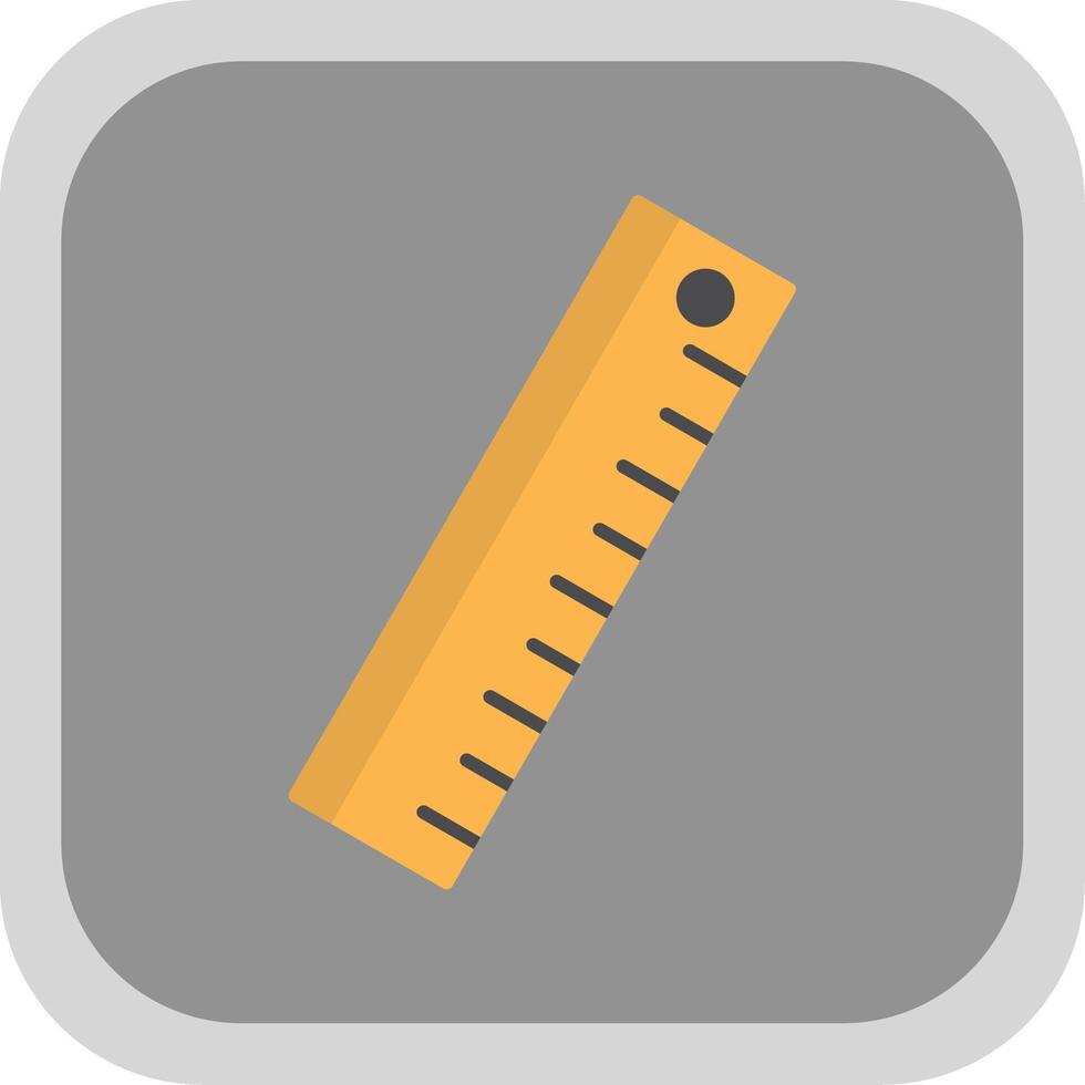 Ruler Flat Round Corner Icon vector