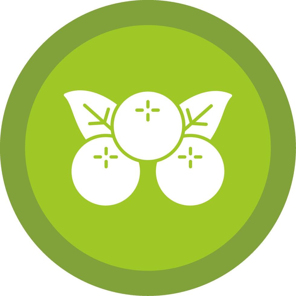 Berries Glyph Multi Circle Icon vector