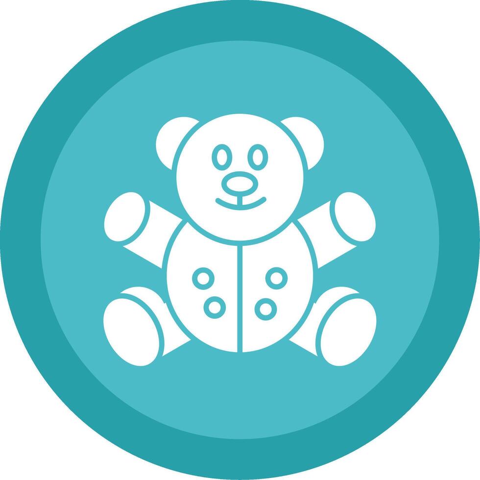 Bear Glyph Multi Circle Icon vector