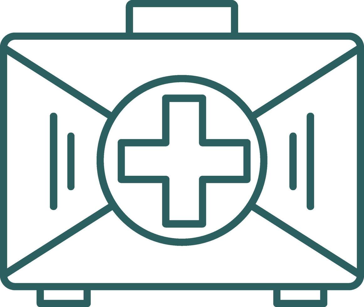 First Aid Kit Line Gradient Round Corner Icon vector