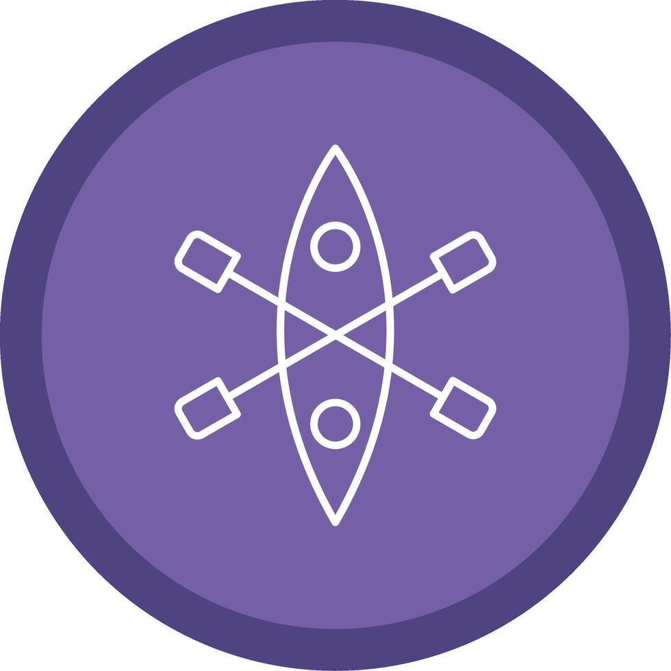 Kayak Line Multi Circle Icon vector