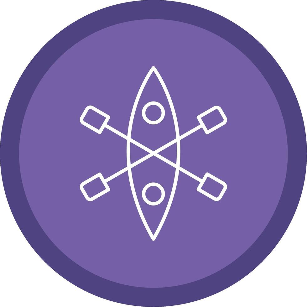 Kayak Line Multi Circle Icon vector