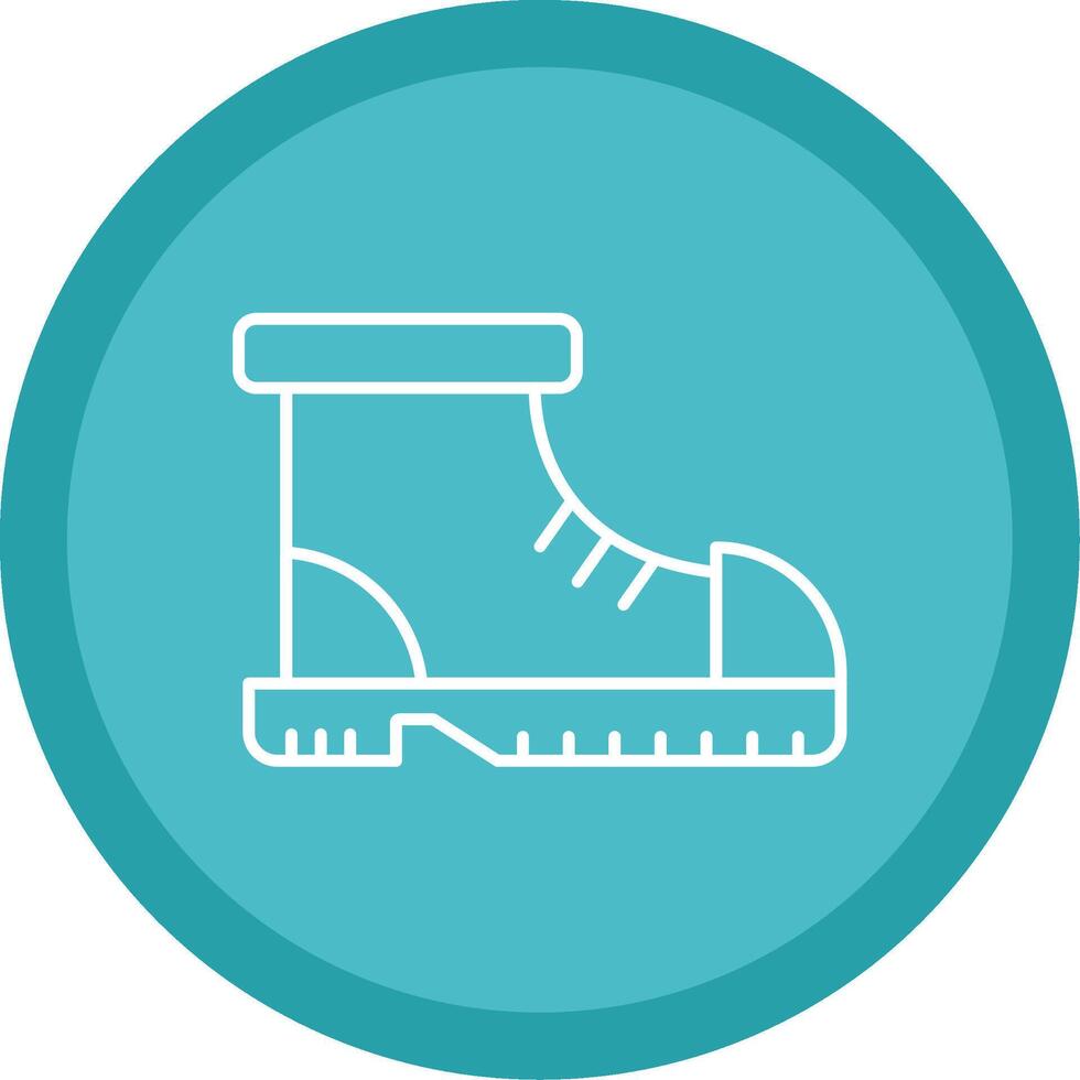 Boot Line Multi Circle Icon vector