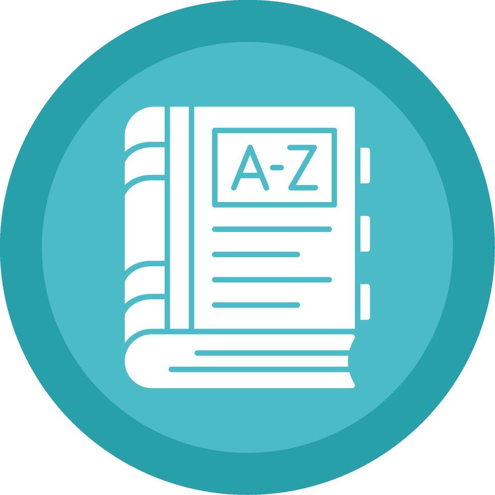 Dictionary Glyph Multi Circle Icon vector