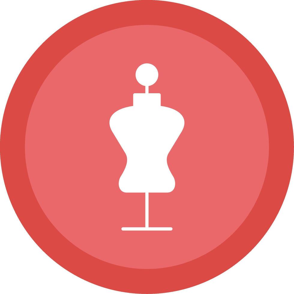 Mannequin Glyph Multi Circle Icon vector