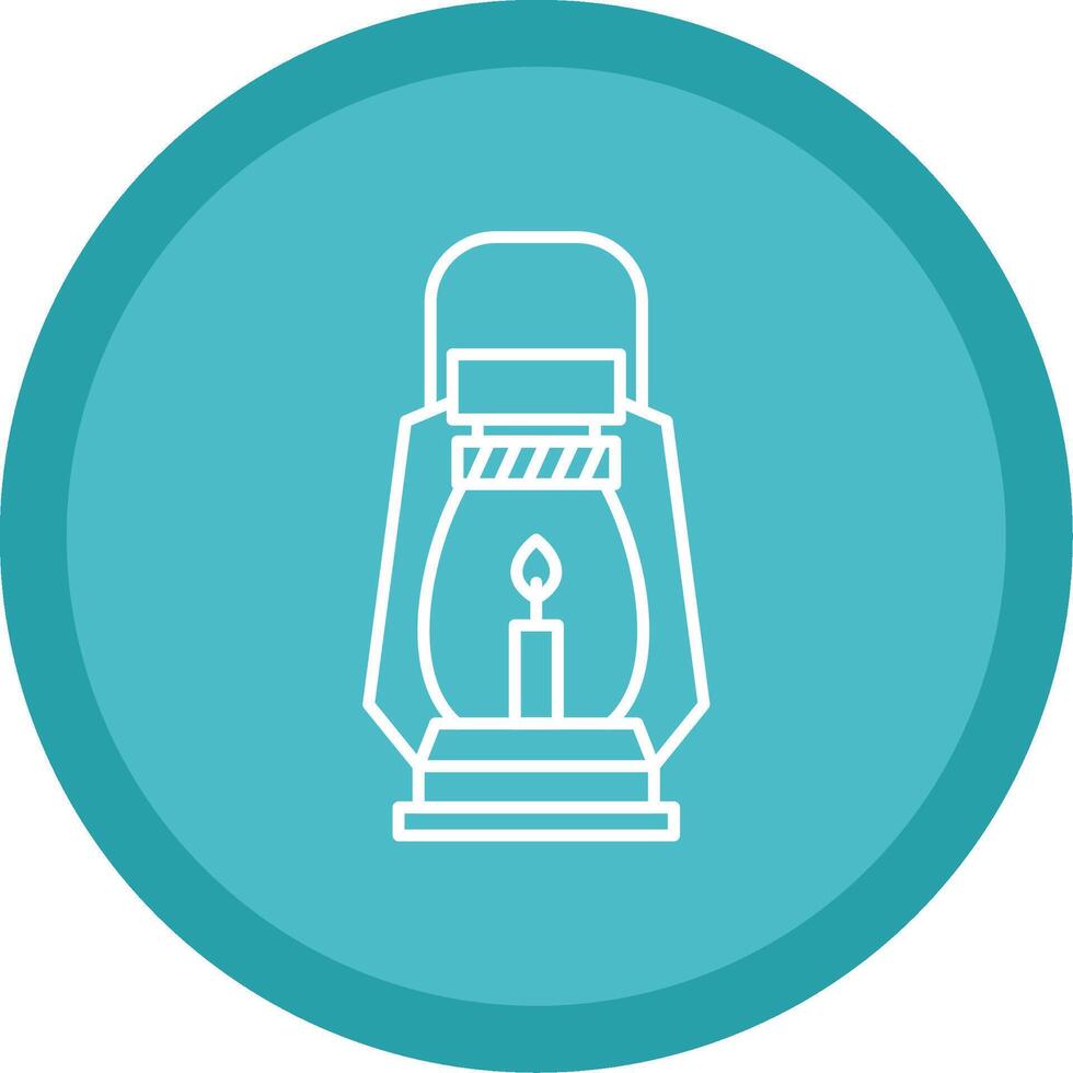 Gas Lamp Line Multi Circle Icon vector