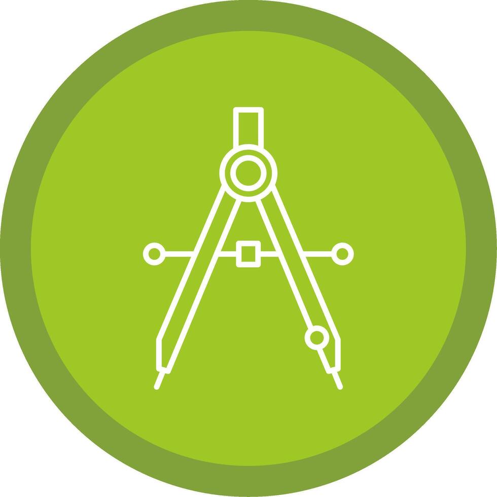 Drawing Compass Line Multi Circle Icon vector