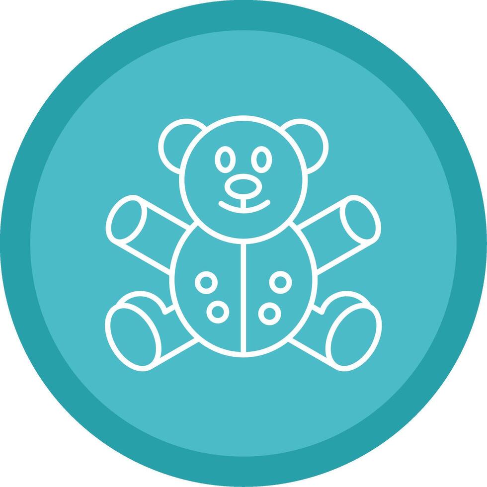 Bear Line Multi Circle Icon vector