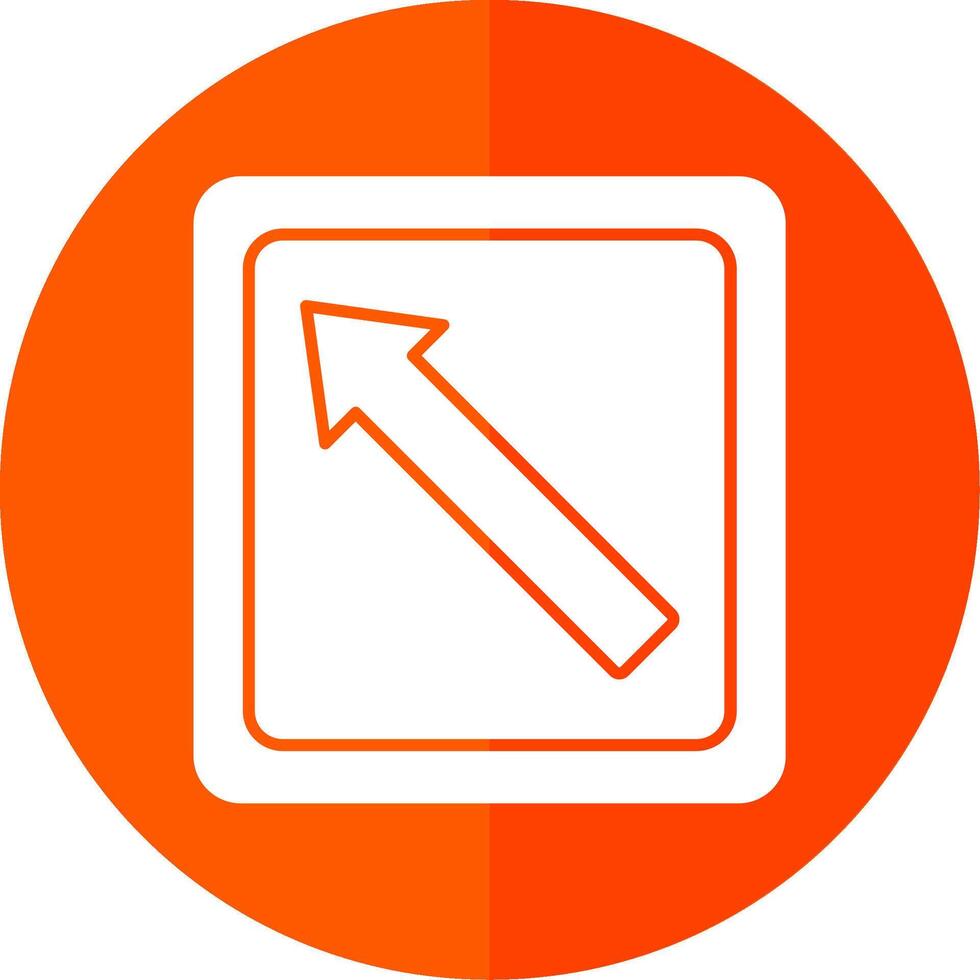 Arrow Left Glyph Red Circle Icon vector