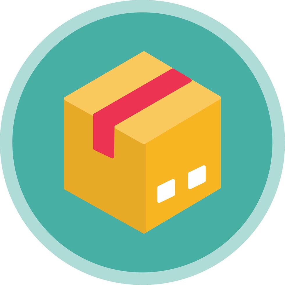 Delivery Box Flat Multi Circle Icon vector