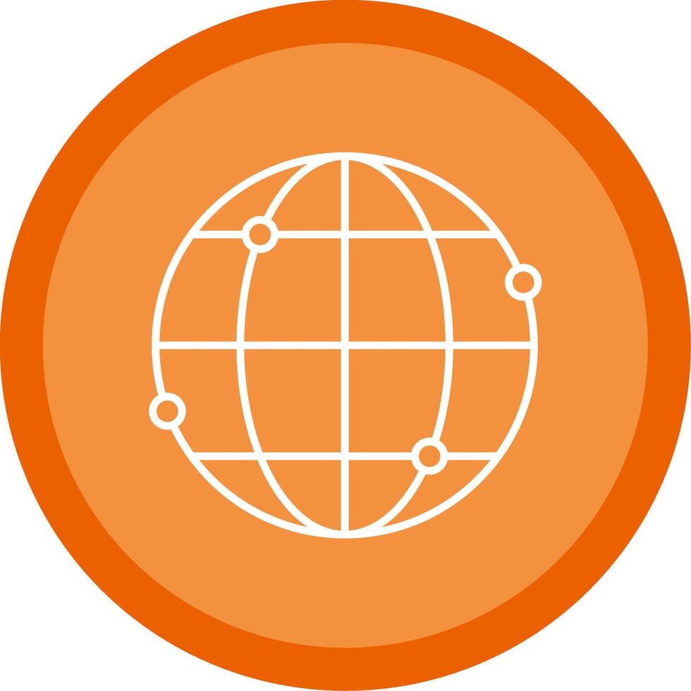 World Line Multi Circle Icon vector