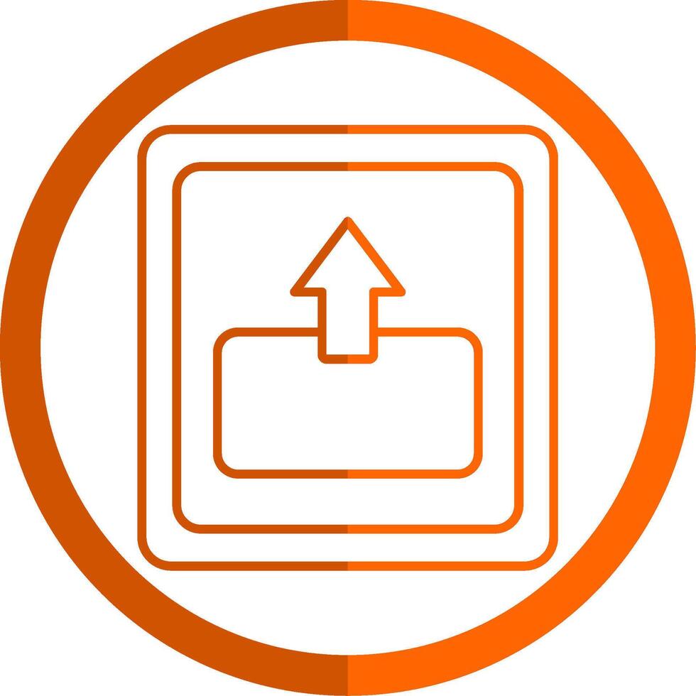 Out Line Orange Circle Icon vector