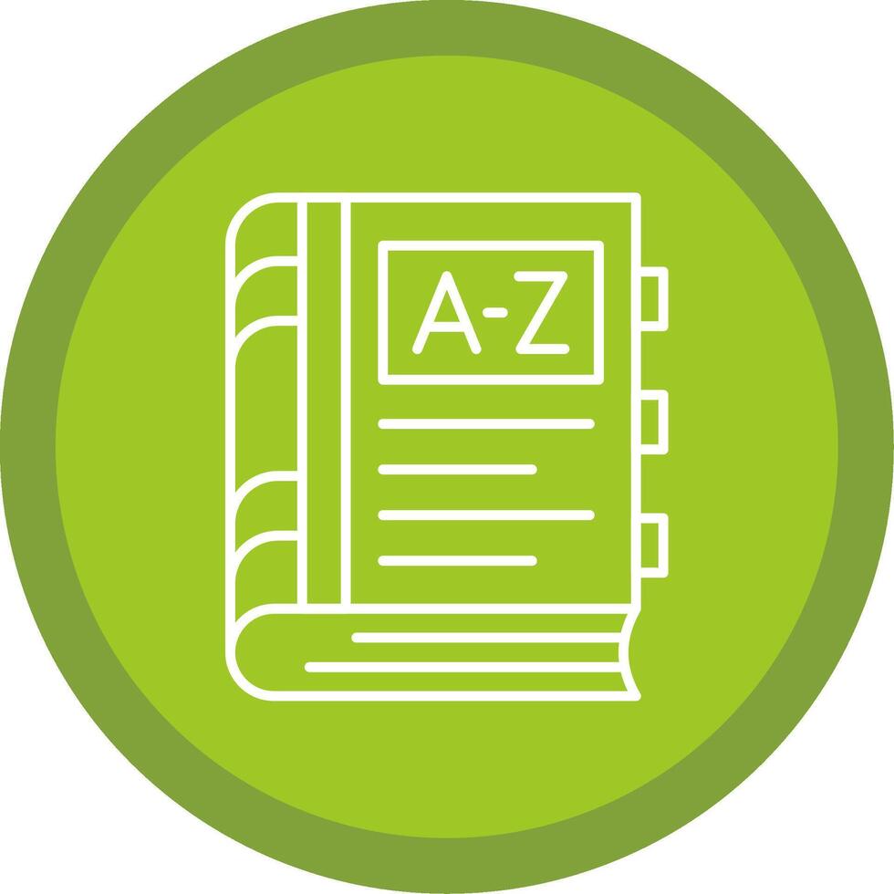 Dictionary Line Multi Circle Icon vector