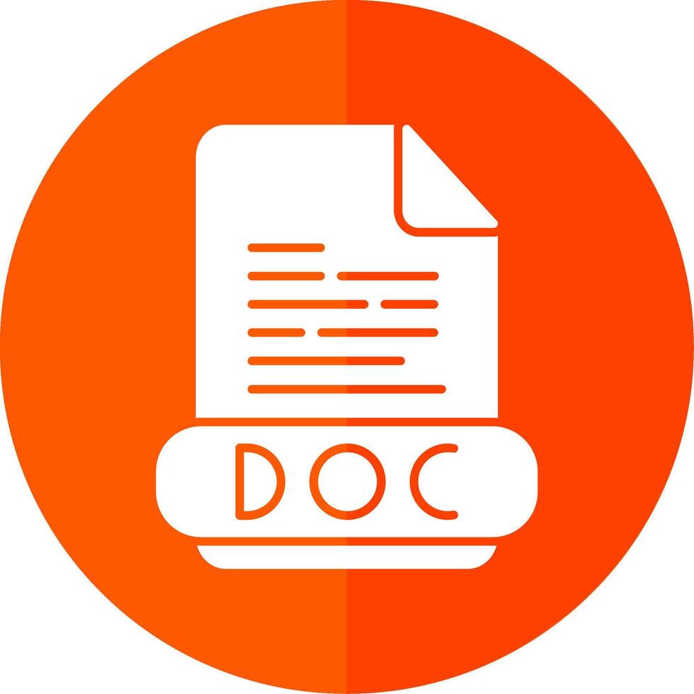 Doc Glyph Red Circle Icon vector