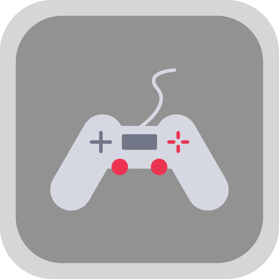 Gaming Flat Round Corner Icon vector