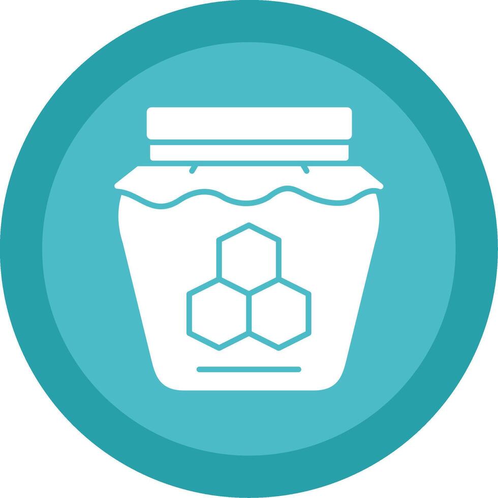 Honey Glyph Multi Circle Icon vector