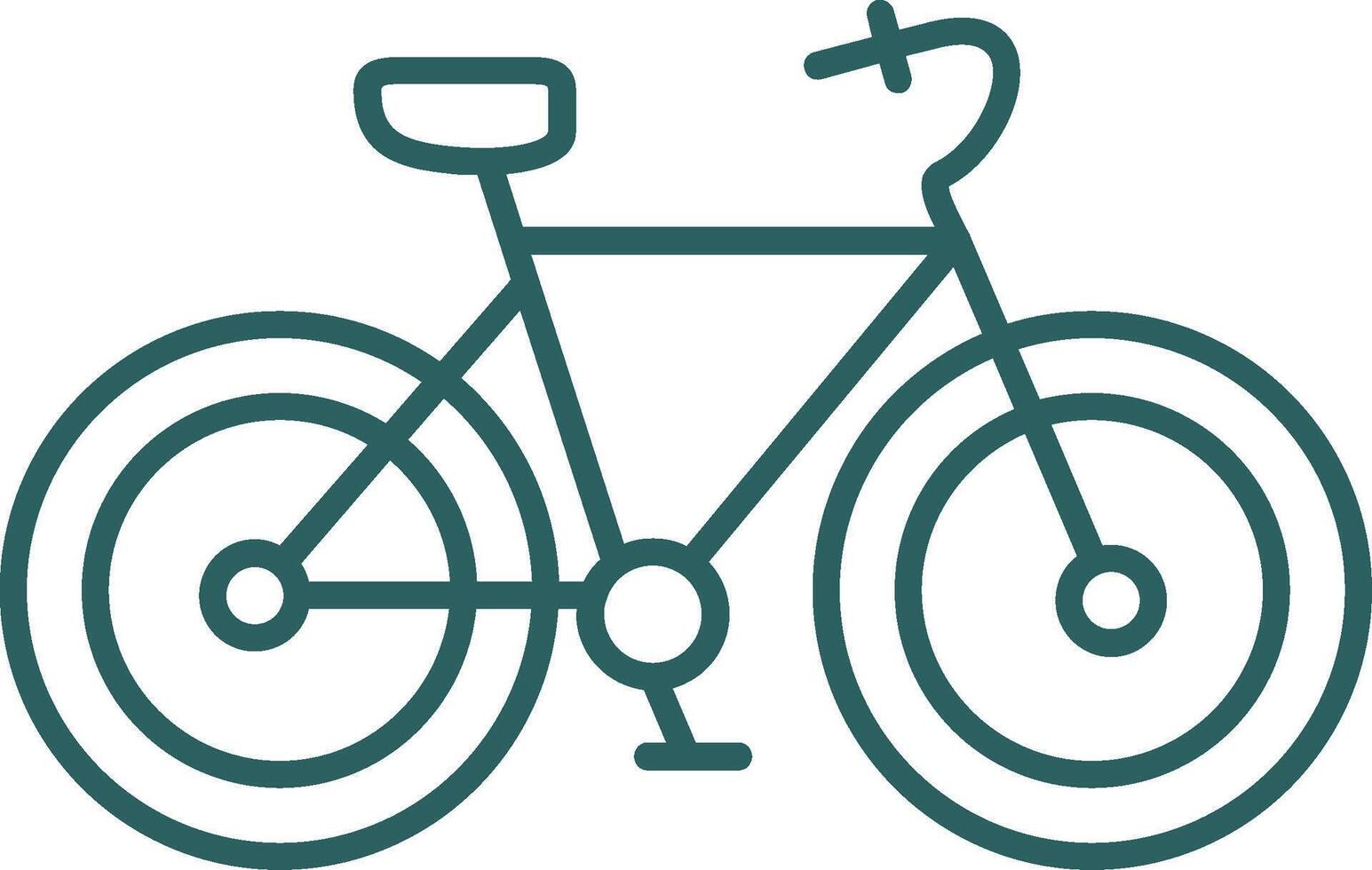 bicicleta línea degradado redondo esquina icono vector