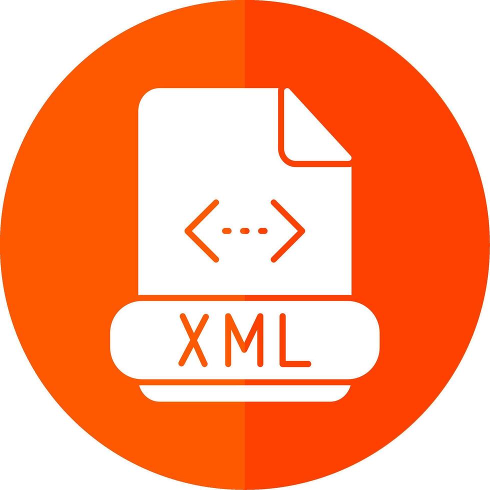 Xml Glyph Red Circle Icon vector