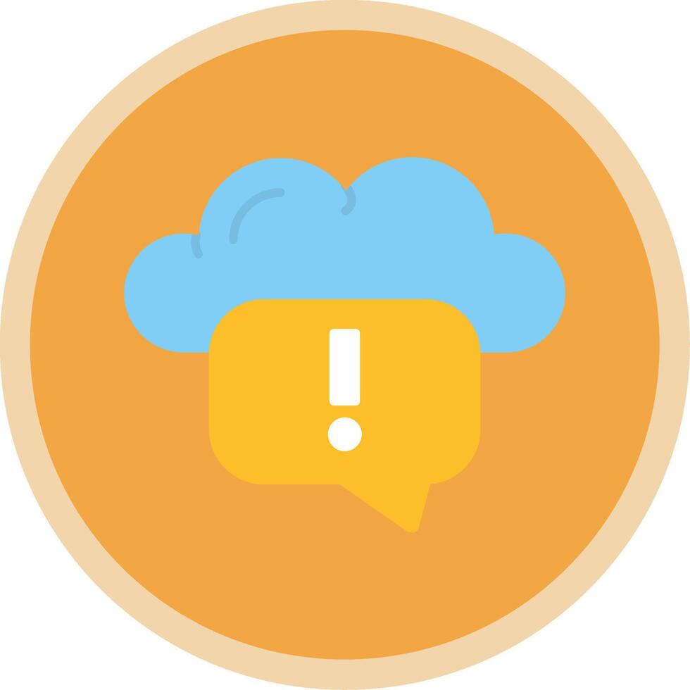 Cloud Messaging Flat Multi Circle Icon vector