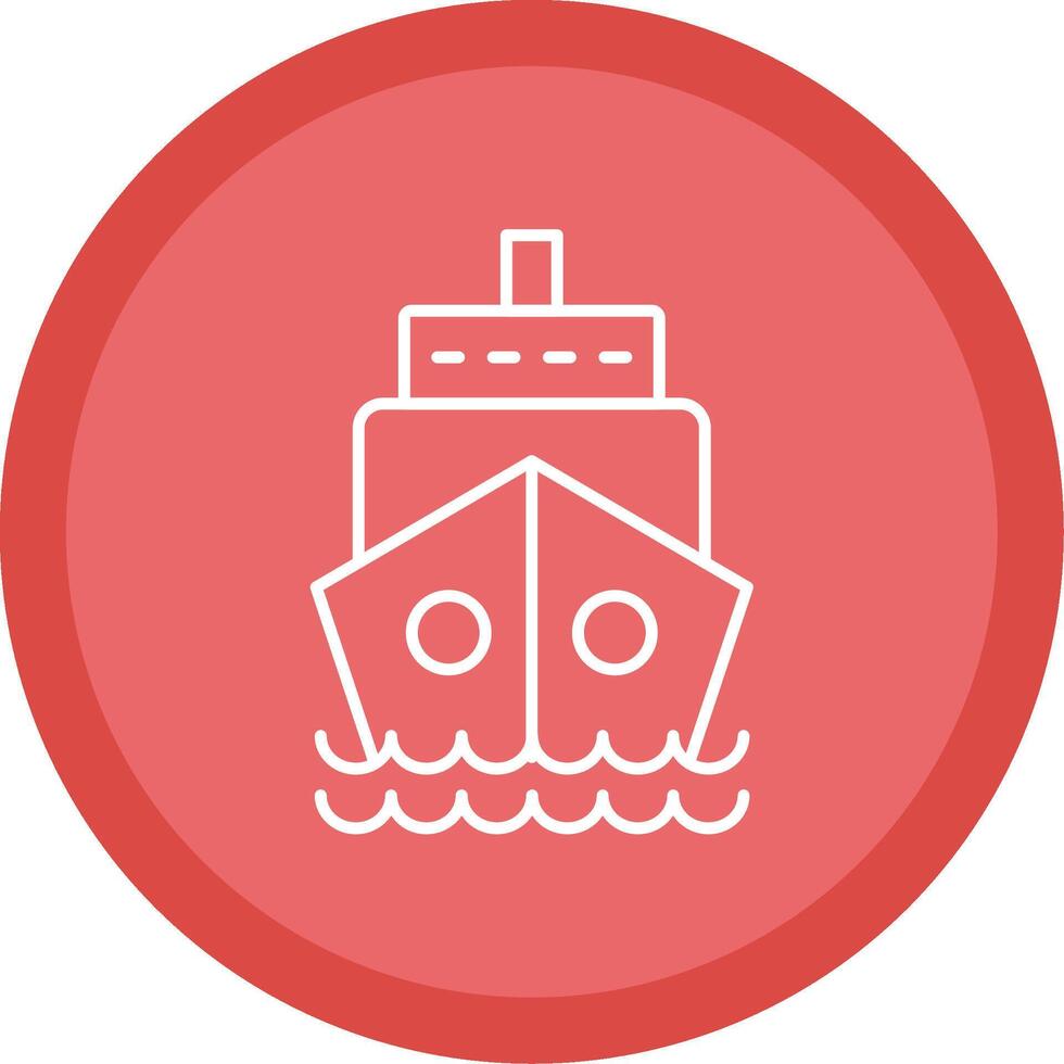 Ship Line Multi Circle Icon vector