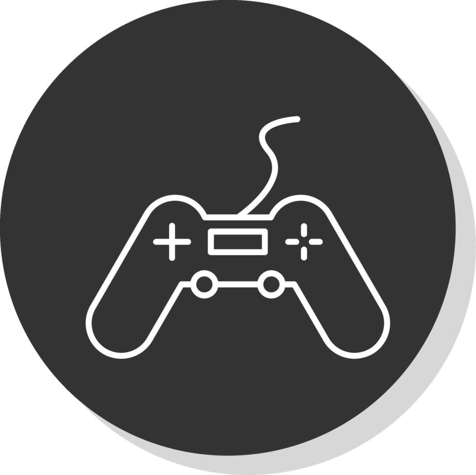Gaming Line Grey Circle Icon vector