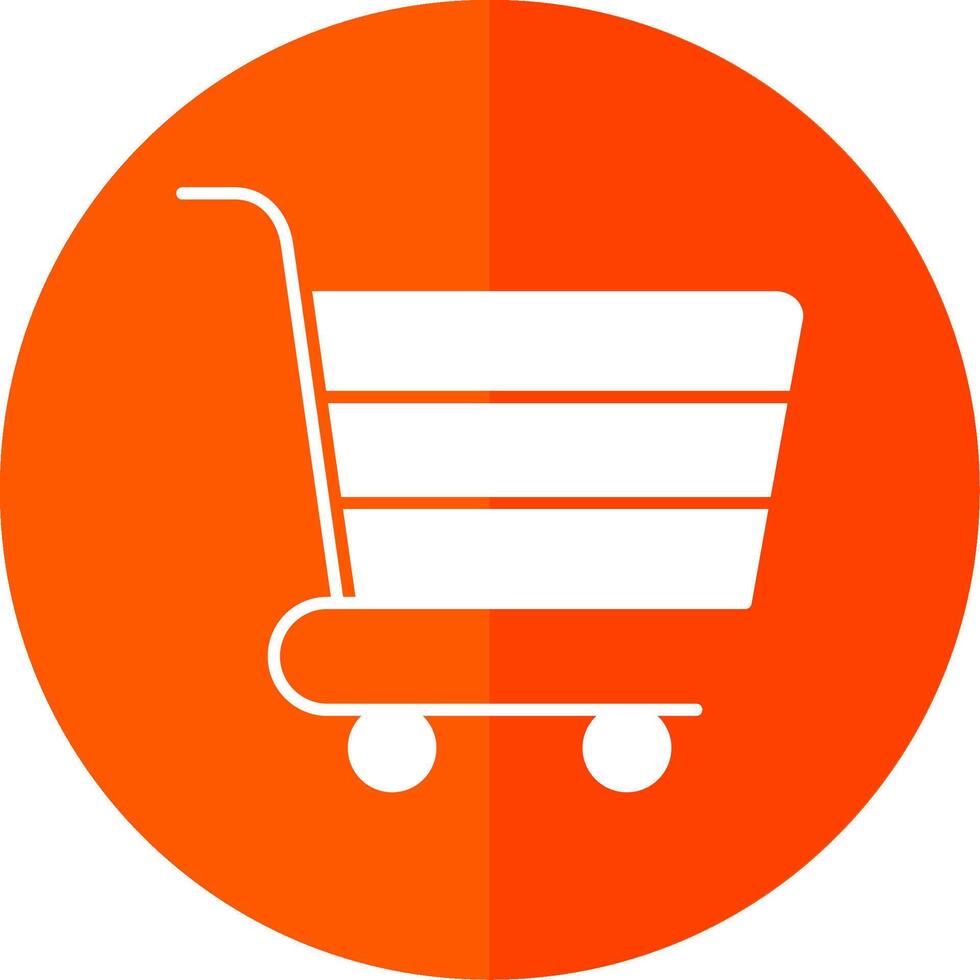 Shopping Cart Glyph Red Circle Icon vector