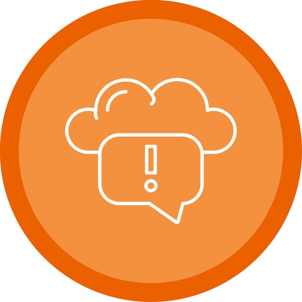 Cloud Messaging Line Multi Circle Icon vector